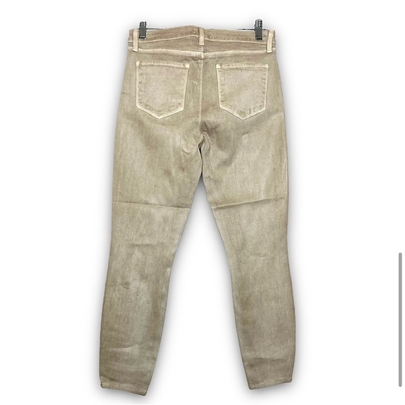 NEW L'AGENCE Margot Skinny Jeans Ankle Crop High Waist Glitter Coated Denim 28 - Picture 7 of 12